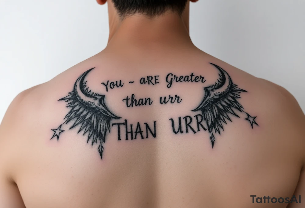 YOU ARE GREATER THAN URR HIGHS AND LOWS tattoo idea