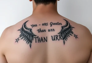 YOU ARE GREATER THAN URR HIGHS AND LOWS tattoo idea