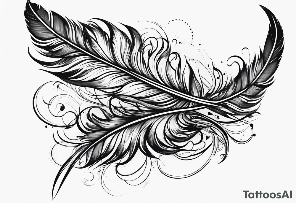 ; feather tattoo idea