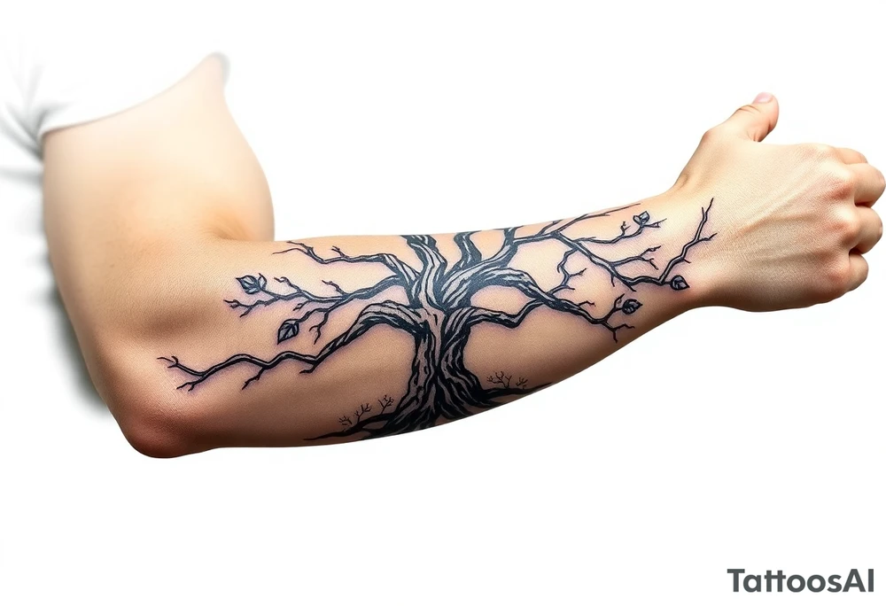 Tree covering entire arm/hand tattoo idea