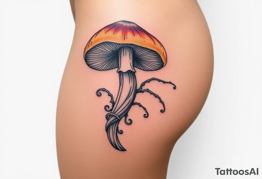 huge veiny dick with large mushroom shaped head tattoo idea