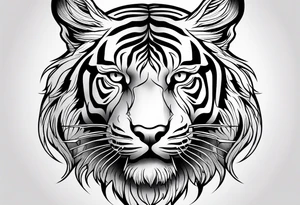 the skeleton of a tiger tattoo idea