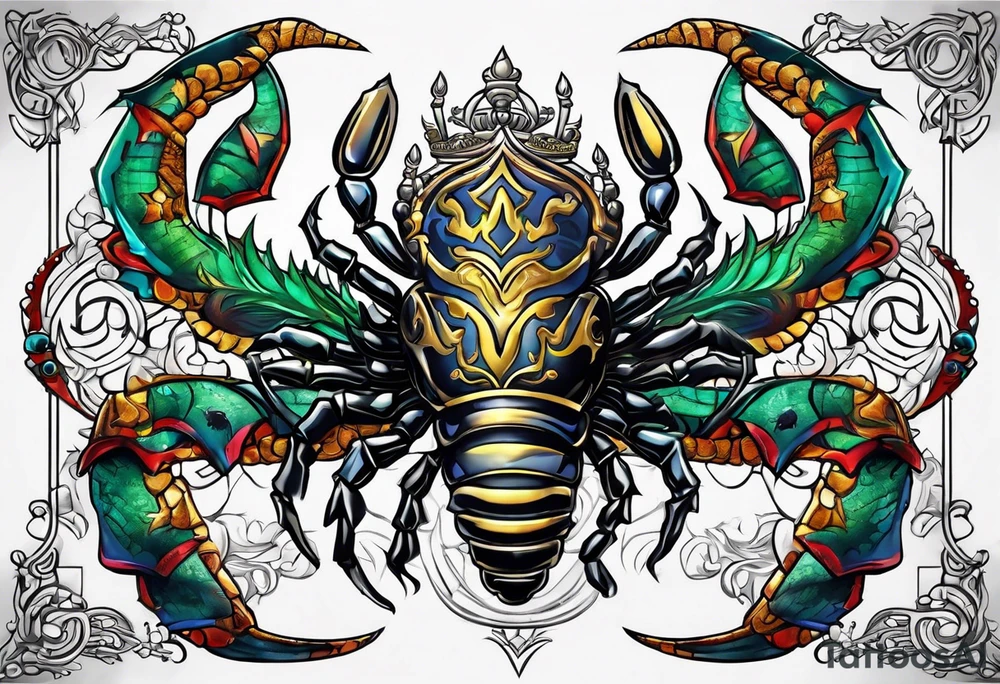 Money Scorpio king tattoo idea