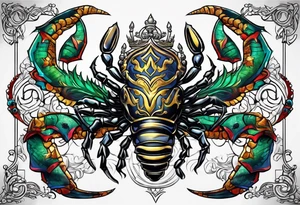 Money Scorpio king tattoo idea