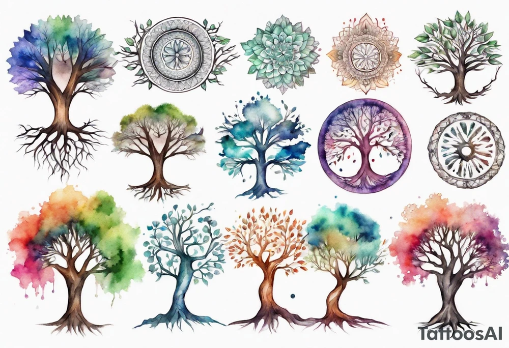 Mandala tree of life tattoo idea