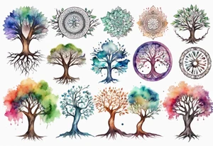 Mandala tree of life tattoo idea