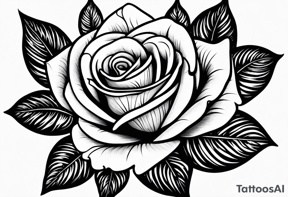 human hand holding on to a single rose stem tattoo idea