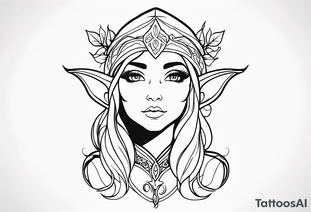 Whimsical Elf tattoo idea