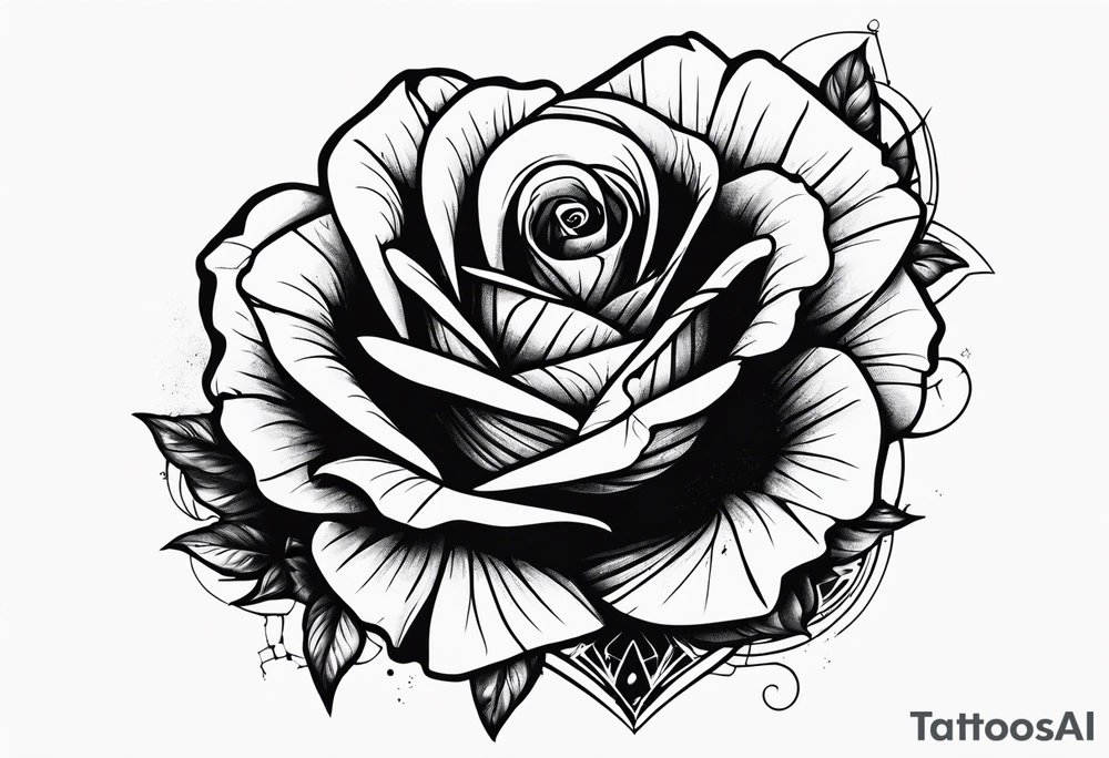 Dead rose with a depression quote tattoo idea