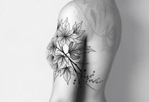 Maple leaves, juniper leaves, Blake, Kenya, Jacob tattoo idea