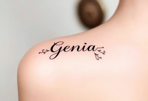 Tattoo with name Genia tattoo idea