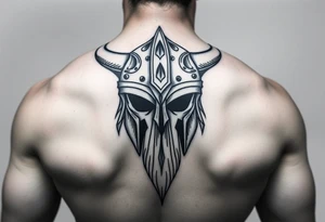 Larhe vikings helmet without face tattoo idea