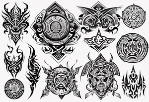 Tribal pectoral tattoo idea