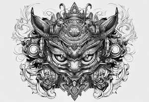 caboclo de lança robotizado tattoo idea