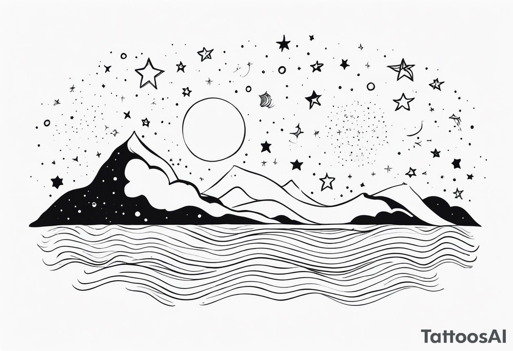 Cosmic Starry Night tattoo idea