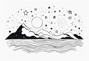 Cosmic Starry Night tattoo idea