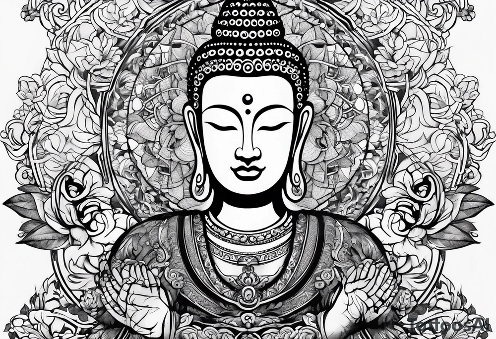 buddhism. hands tattoo idea