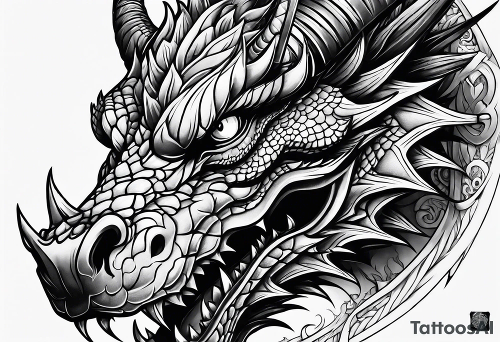 dragon tattoo for a shoulder tattoo idea
