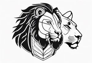 Gladiator with a lion tattoo idea