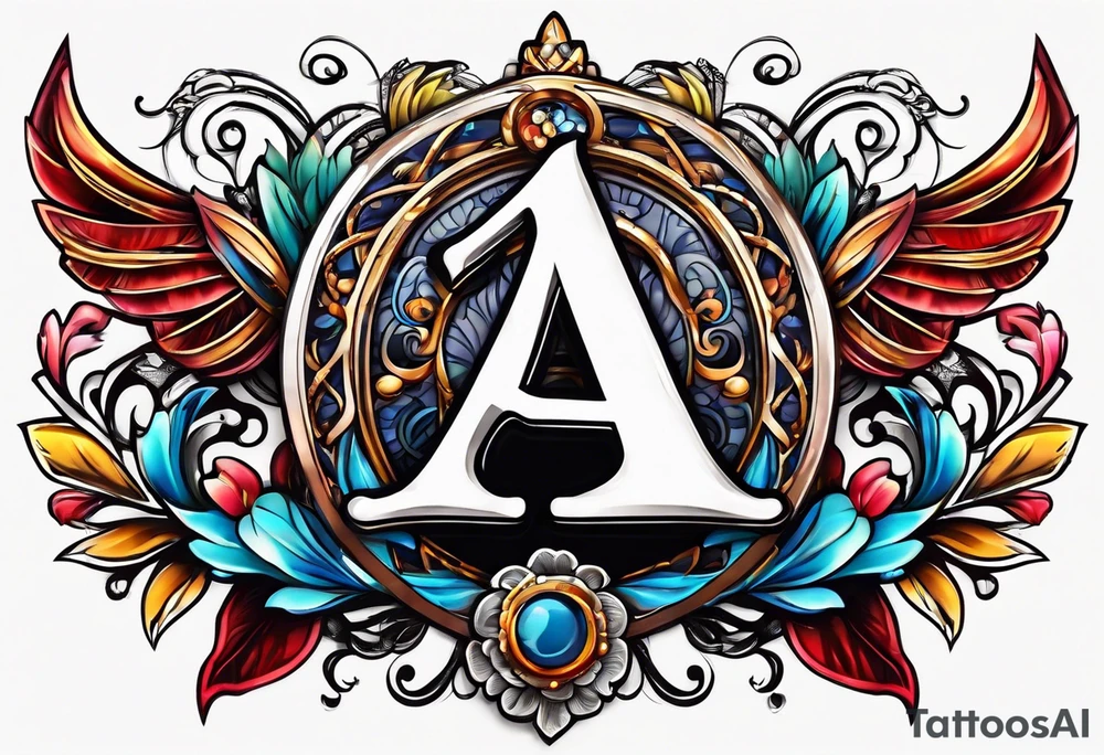 A headband with the letters A R in the middle tattoo idea