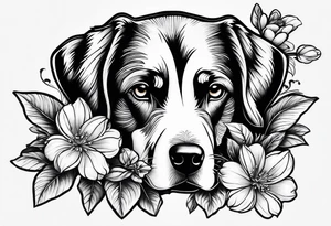 Dog wood flower tattoo idea