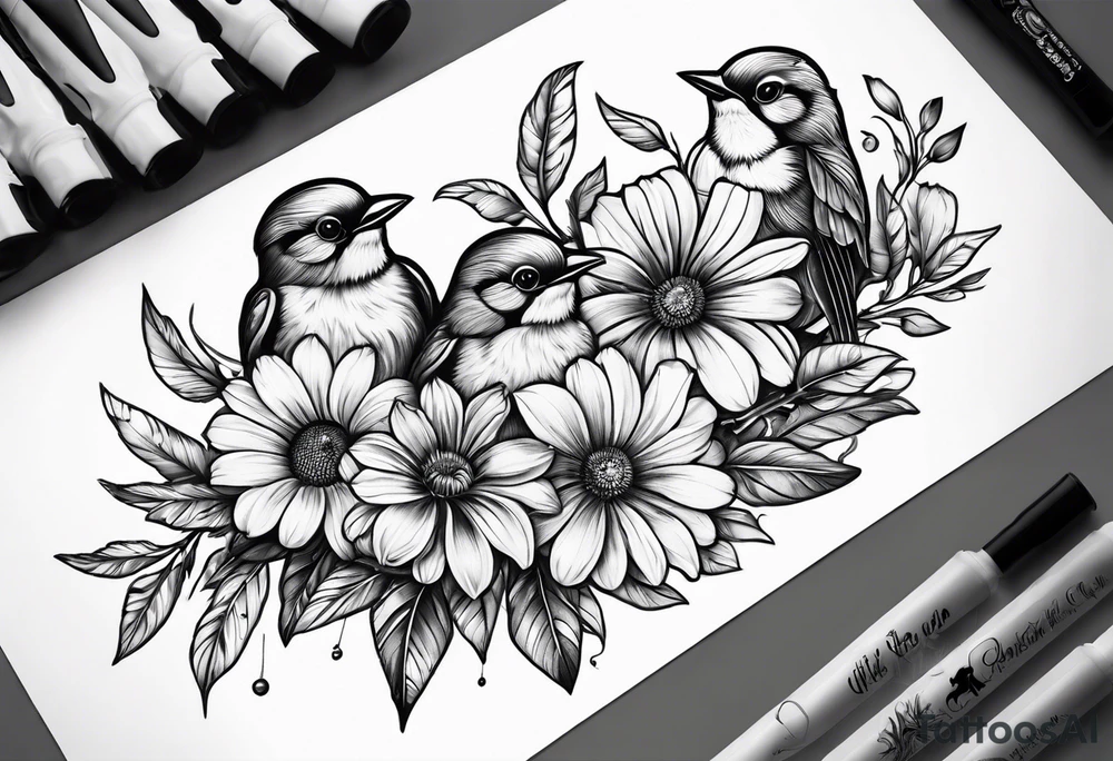 Three little birds tattoo idea