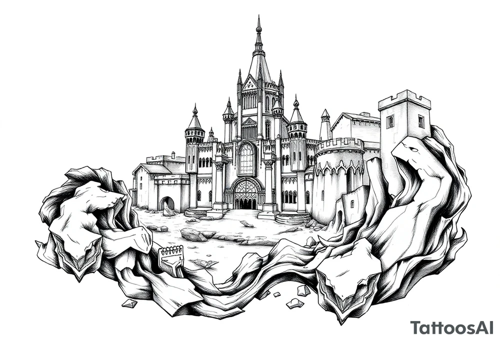 city of 
atlantis tattoo idea