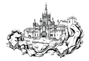 city of 
atlantis tattoo idea