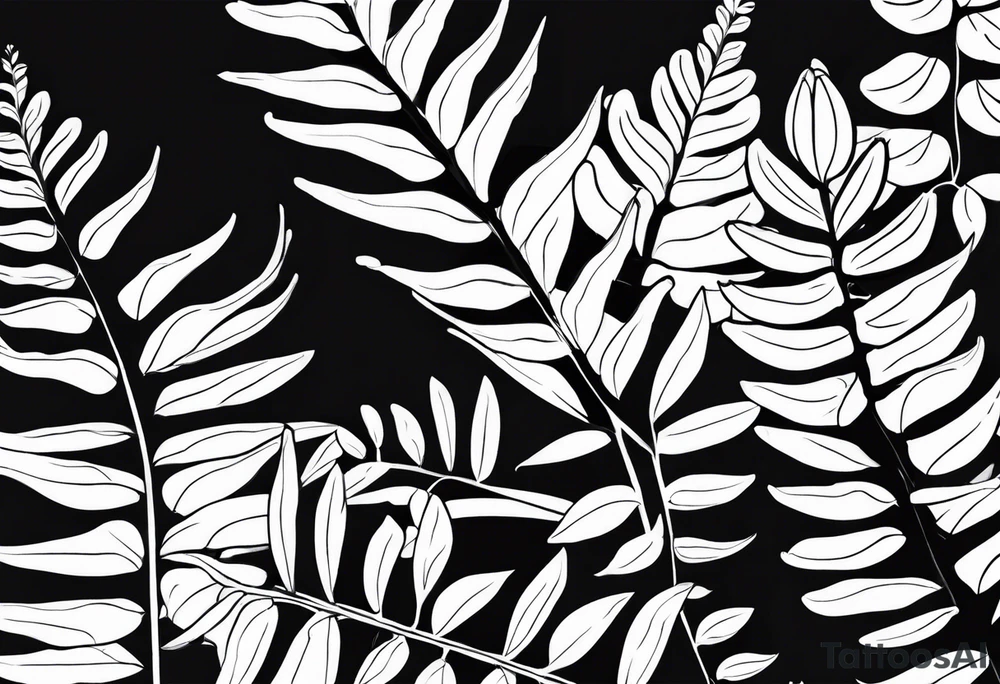 Fern, kowhai tattoo idea