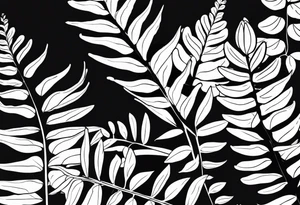 Fern, kowhai tattoo idea
