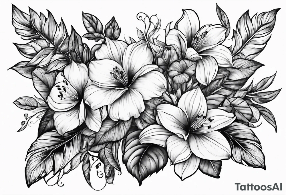 ramo de lirio tattoo idea