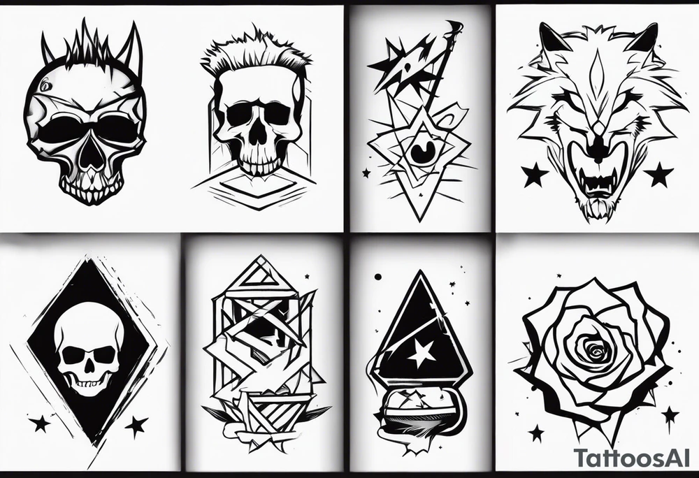 Punk rock inspired tattoo idea