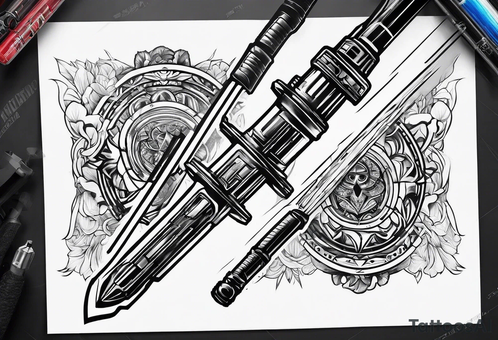 light saber tattoo idea