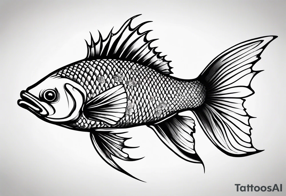 Bone fish tattoo idea