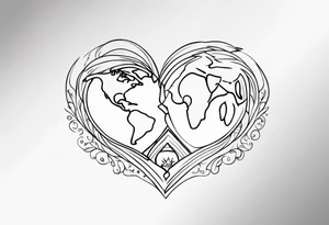 You and Me vs the World tattoo idea