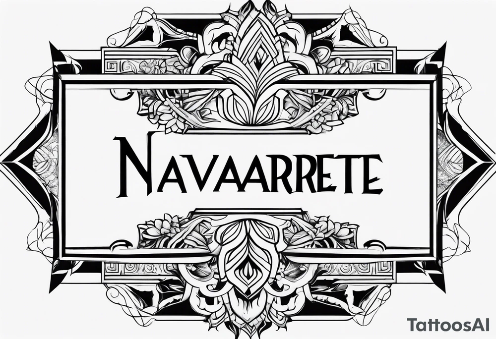 Navarrete last name tattoo idea