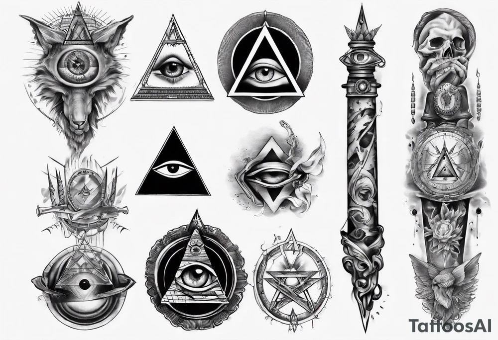 Illuminati
ARM SLEEVE 
REALISTIC tattoo idea