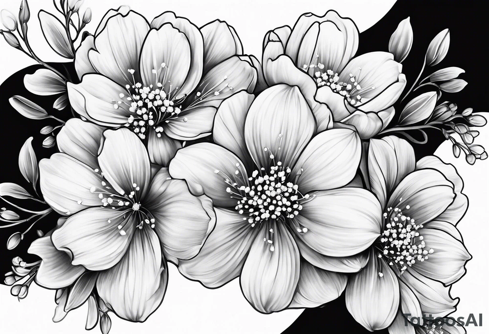 baby's breath flower tattoo idea