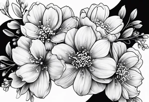 baby's breath flower tattoo idea