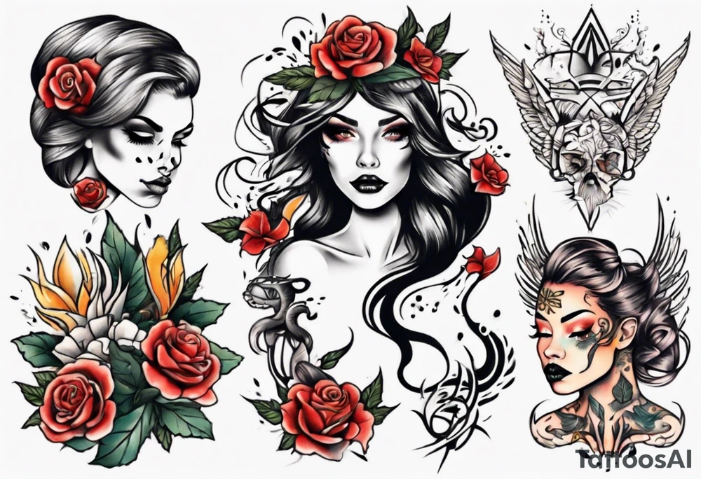 Woman tattoo idea