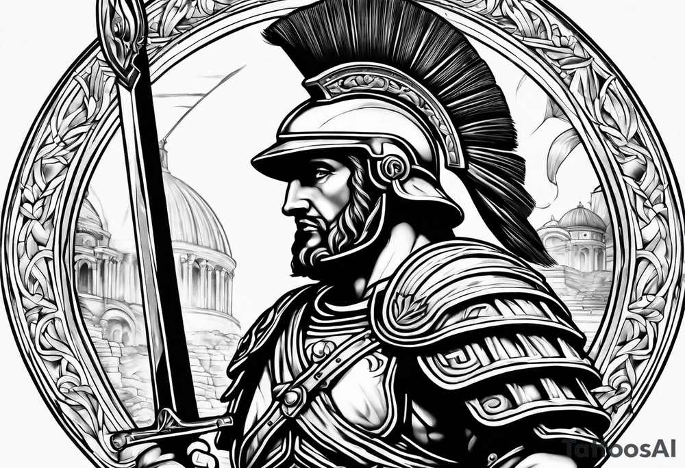 Roman soldier tattoo idea