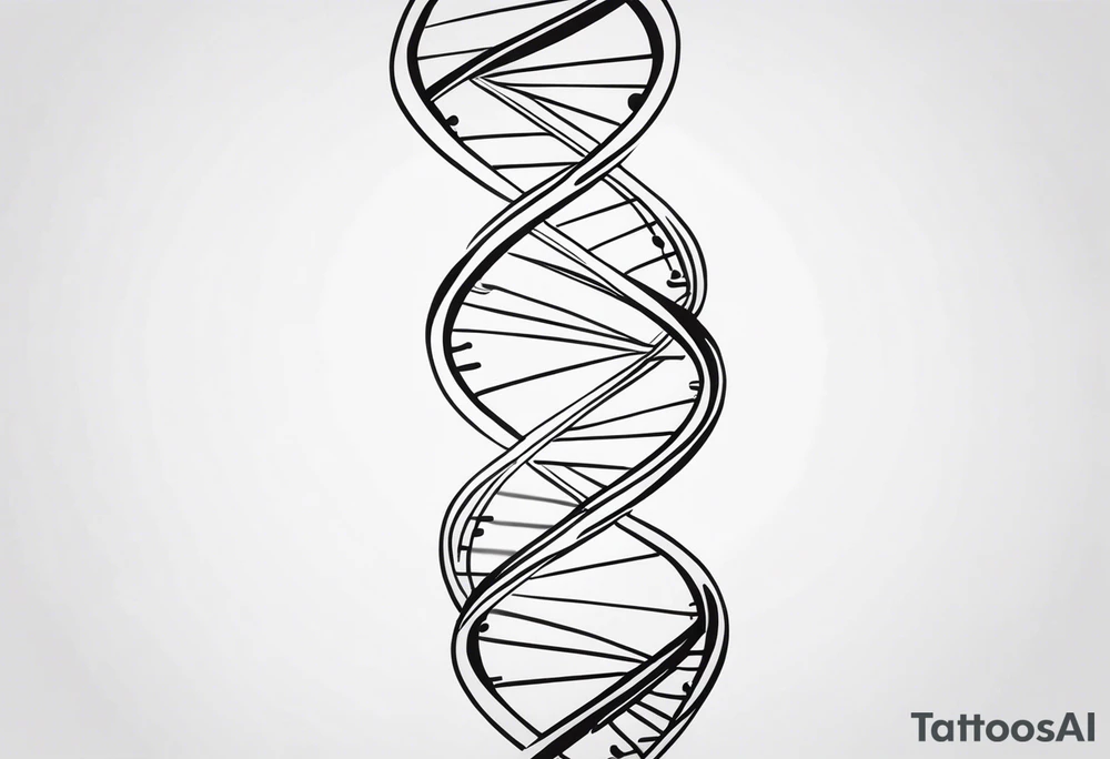 line drawing of dna tattoo idea