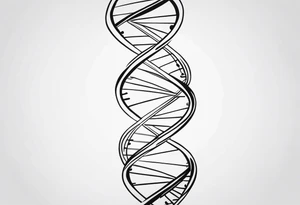 line drawing of dna tattoo idea