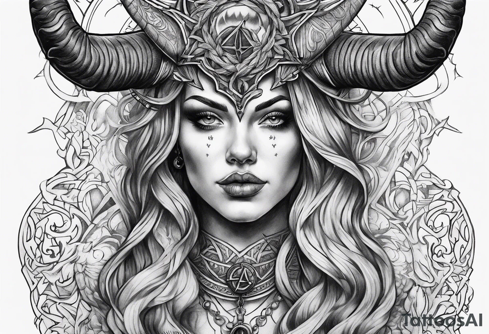 Satanic tattoo idea
