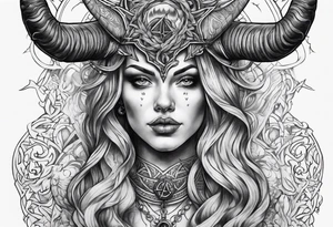 Satanic tattoo idea