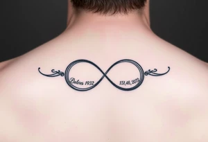 an infinity symbol with
Dolores 08.30.1932 – 01.30.2022
Audrey  07.18.1935 – 08.21.2022 tattoo idea