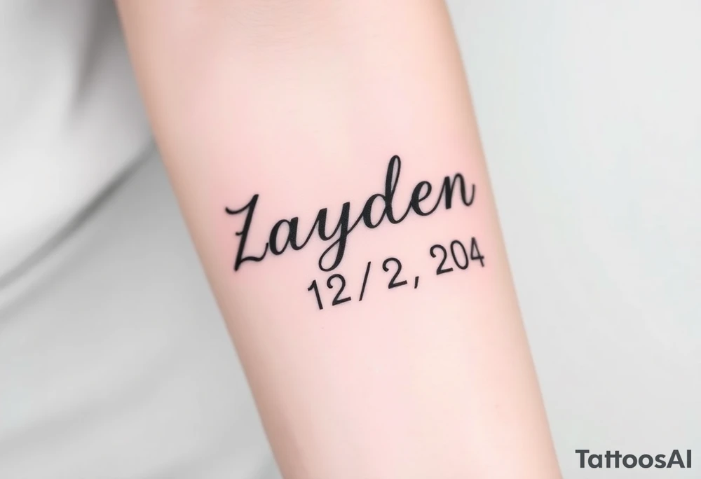 Zayden 12/2/2024 tattoo idea