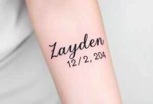 Zayden 12/2/2024 tattoo idea