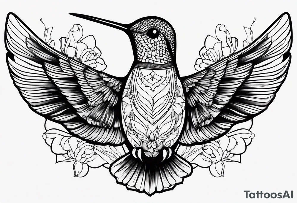 Hummingbird FACE tattoo idea