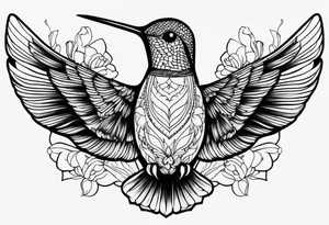 Hummingbird FACE tattoo idea